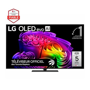 Vue avant de Téléviseur intelligent OLED evo G6 IA 4K de 65 po de LG 2026 OLED65G6SUB