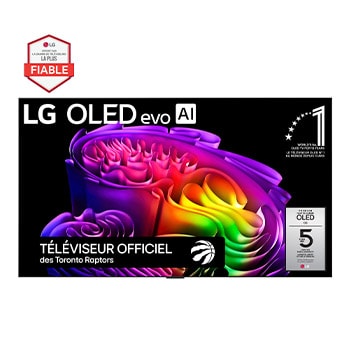 Vue avant de Téléviseur intelligent OLED evo G6 IA 4K de 65 po de LG 2026 OLED65G6WUA