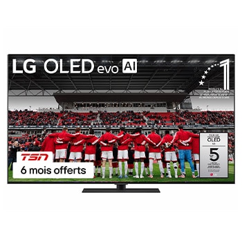 Vue avant de Téléviseur intelligent OLED evo G6 IA 4K de 65 po de LG 2026 OLED65G6SUB