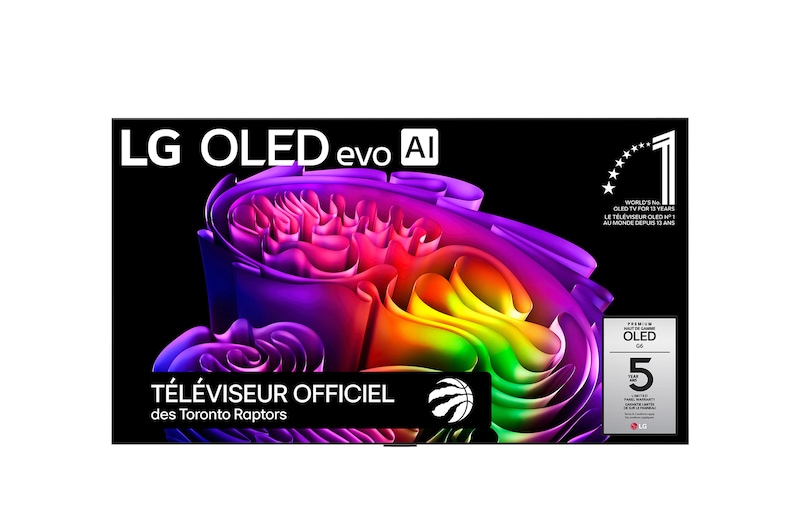Vue avant de Téléviseur intelligent OLED evo G6 IA 4K de 77 po de LG 2026 OLED77G6WUA