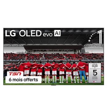 Vue avant de Téléviseur intelligent OLED evo G6 IA 4K de 77 po de LG 2026 OLED77G6WUA