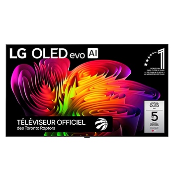 Vue avant de Téléviseur papier peint OLED evo IA W6 4K 2026 de 77 po de LG OLED77W6PUA