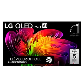 Vue avant de Téléviseur papier peint OLED evo IA W6 4K 2026 de 83 po de LG OLED83W6PUA