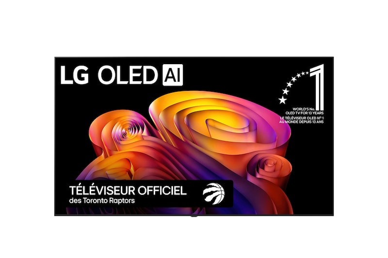 Vue avant de 55 Inch LG OLED AI B6E 4K Smart TV 2026 OLED55B6EUA