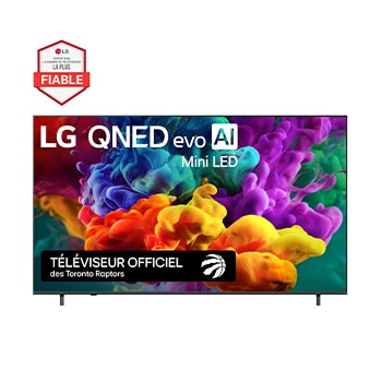 Vue avant de 85 inch LG QNED evo AI QNED84 Mini LED 4K Smart TV 2026 85QNED84BAA