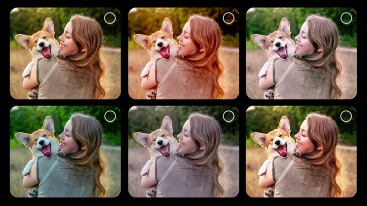 LG AI TV avec AI Picture Wizard affiche plusieurs versions de la même photo disposées en grille, permettant aux utilisateurs de sélectionner les options préférées qui guident la création de photos personnalisées à l’écran.