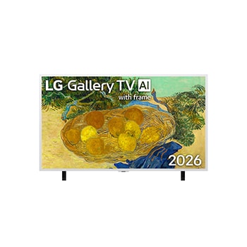 Vorderseite von 55-Zoll LG Gallery TV AI mit Rahmen LX7 4K ART TV 2026 55LX7B6LA