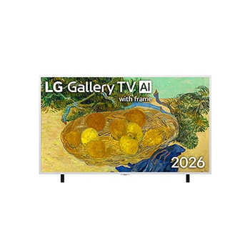 Vorderseite von 65-Zoll LG Gallery TV AI mit Rahmen LX7 4K ART TV 2026 65LX7B6LA