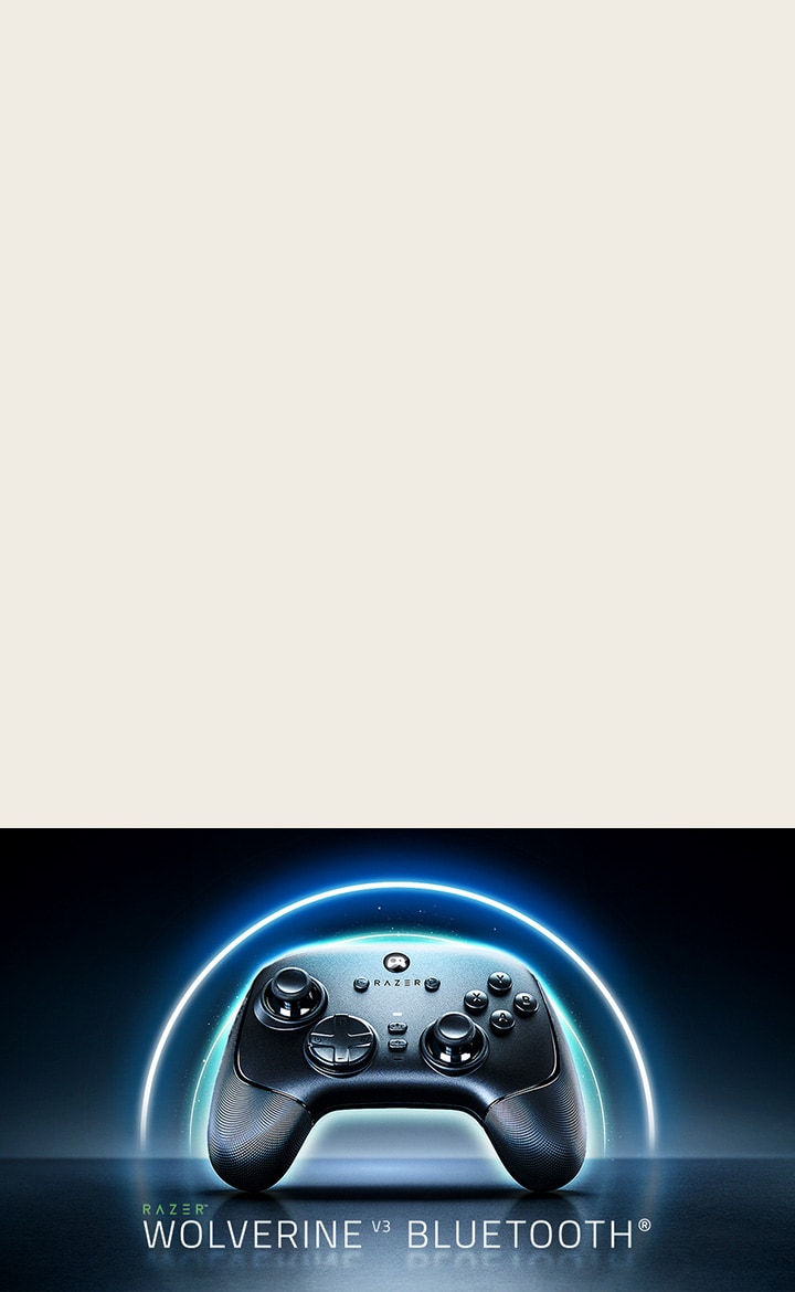 Der LG OLED evo AI G6 mit Bluetooth Ultra Low Latency zeigt einen drahtlosen Game Controller mit der Bezeichnung „Razer Wolverine V3 Bluetooth“ auf dem Bildschirm, was auf eine optimierte Unterstützung des Bluetooth-Controllers für reaktionsschnelles Gameplay hinweist.