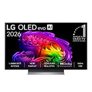 Vue avant de Smart TV LG OLED evo AI 4K G6 2026 48 pouces | avec pied OLED48G69LS