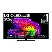 Vue avant de Smart TV LG OLED evo AI 4K G6 2026 55 pouces | avec pied OLED55G69LS