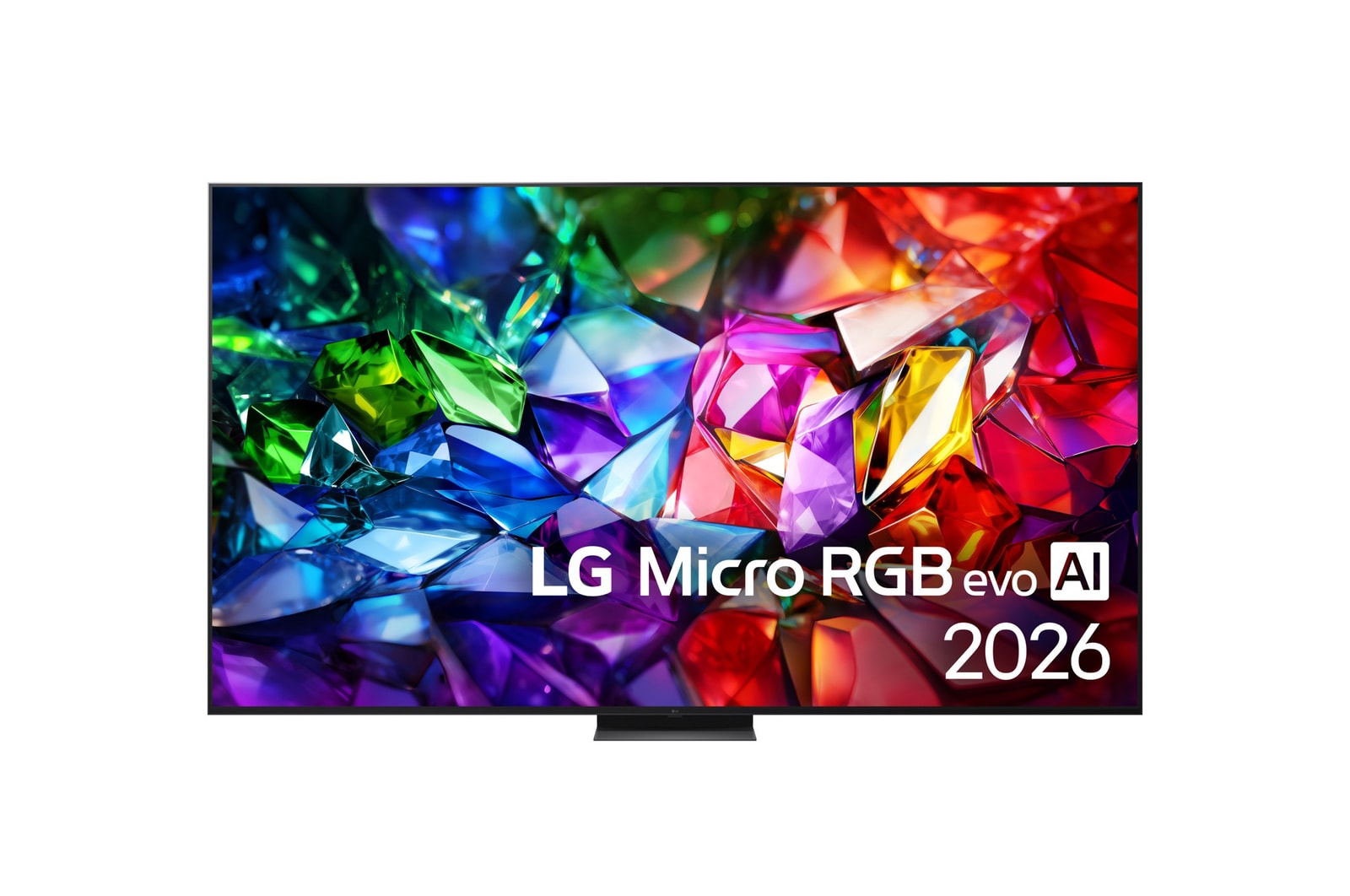 Čelní pohled na 100 " LG Micro RGB evo AI MRGB96 4K Smart TV 2026 100MRGB96B6