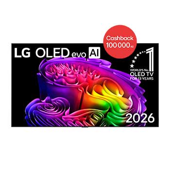 Čelní pohled na 97" LG OLED evo AI G6 4K Smart TV 2026 OLED97G64LW