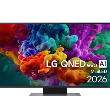 Čelní pohled na 50" LG QNED evo AI QNED87 Mini LED 4K Smart TV 2026 50QNED87B6A