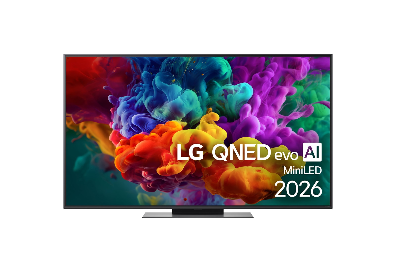 Čelní pohled na 55" LG QNED evo AI QNED87 Mini LED 4K Smart TV 2026 55QNED87B6A