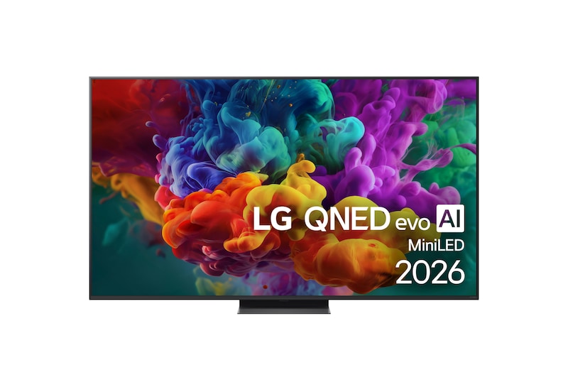 Čelní pohled na 65" LG QNED evo AI QNED87 Mini LED 4K Smart TV 2026 65QNED87B6A