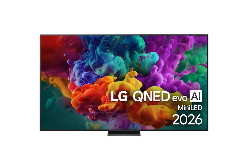 Čelní pohled na 86" LG QNED evo AI QNED87 Mini LED 4K Smart TV 2026 86QNED87B6A