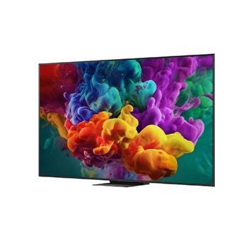 LG QNED evo AI QNED87/86/85 Mini LED vyobrazený zepředu a z boku má 86" displej s šířkou 1928 mm, výškou obrazovky 1108 mm, výškou se stojanem 1175 mm, hloubkou profilu 30,9 mm a půdorysem stojanu 1582/524 x 359 mm.