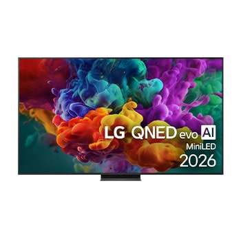 Čelní pohled na 86" LG QNED evo AI QNED87 Mini LED 4K Smart TV 2026 86QNED87B6A