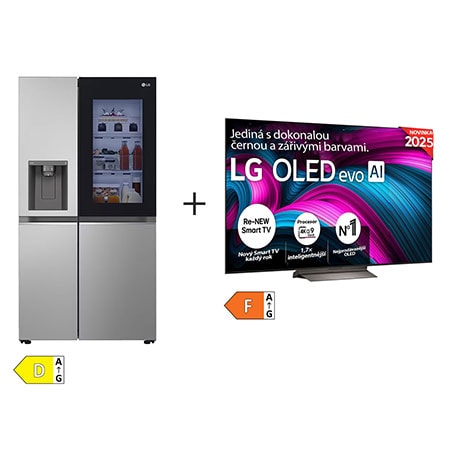 SET - LG TV OLED65C5ELB + Chladnička InstaView™ GSGV80PYLD
