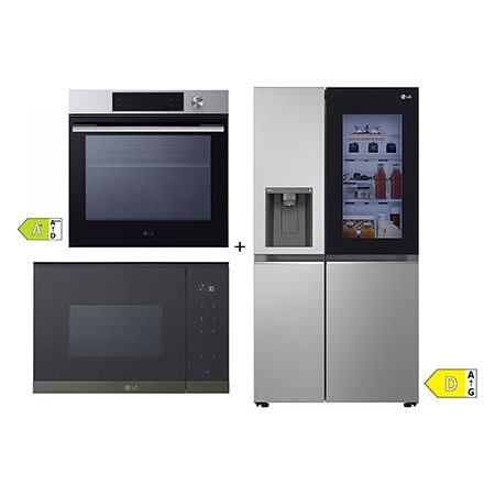 SET - Vestavná trouba LG WSED7613S + Americká chladnička LG GSGV80PYLD + Vestavná mikrovlnka LG MG7Z2593D