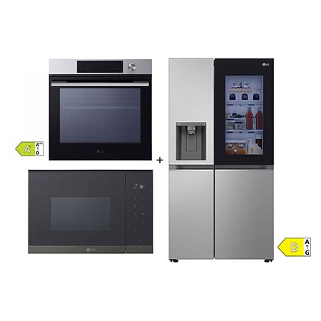SET - Vestavná trouba LG WSED7612S + Americká chladnička LG GSGV80PYLD + Vestavná mikrovlnka LG MG7Z2593D