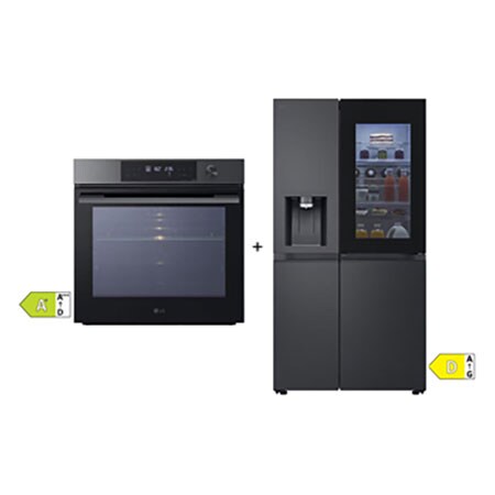 SET - Vestavná trouba LG WS7D7632WB + Americká chladnička LG GSXE90EVAD