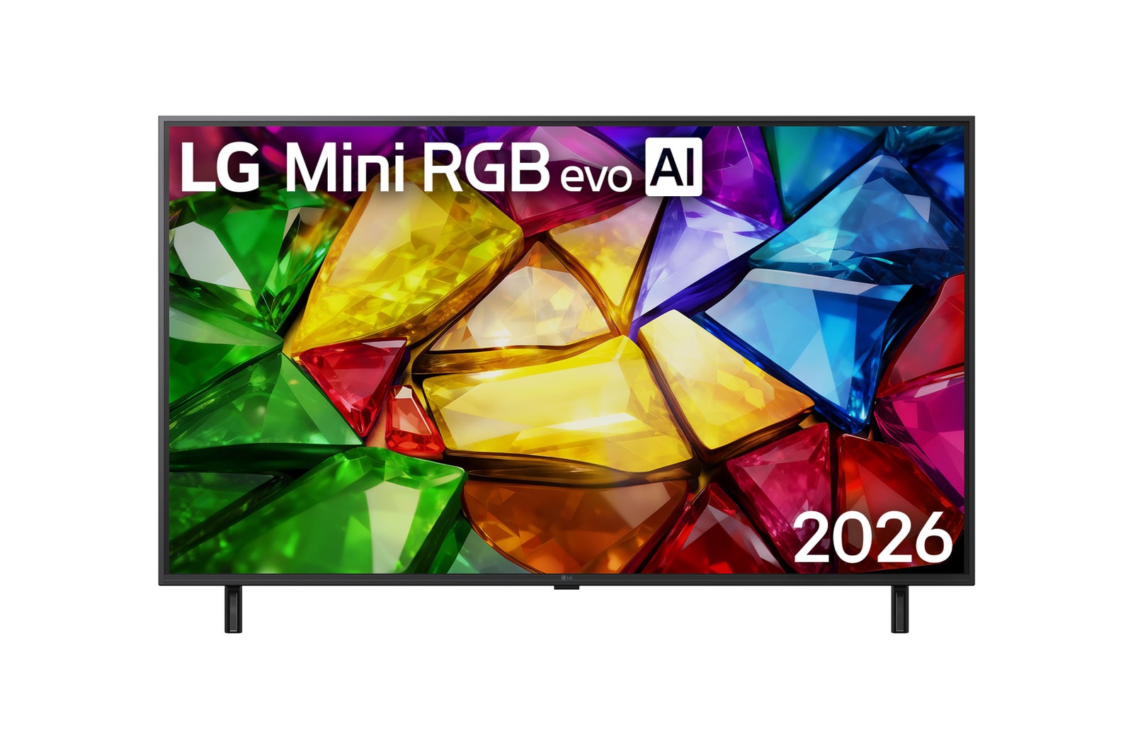 Vorderseite von 50 Zoll LG Mini RGB evo AI MRGB88 4K Smart TV 2026 - 50MRGB88B9B | LG Deutschland 50MRGB88B9B