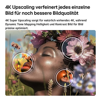 Der LG NANO 4K UHD AI NU80 mit 4K Super Upscaling und Dynamic Tone Mapping zeigt eine Unterwasserszene mit einem Seelöwen, wobei die KI jeden Frame erkennt und auf eine Auflösung von bis zu 4K hochskaliert.