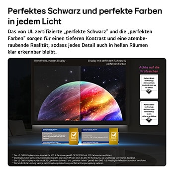 Das LG OLED evo AI C6 mit Brightness Booster Pro zeigt eine dunkle Szene, in der leuchtende Partikel eine Hirschsilhouette umgeben, und liefert eine bis zu 3,2-mal höhere Spitzenhelligkeit mit höherer Leuchtkraft und klareren Details.