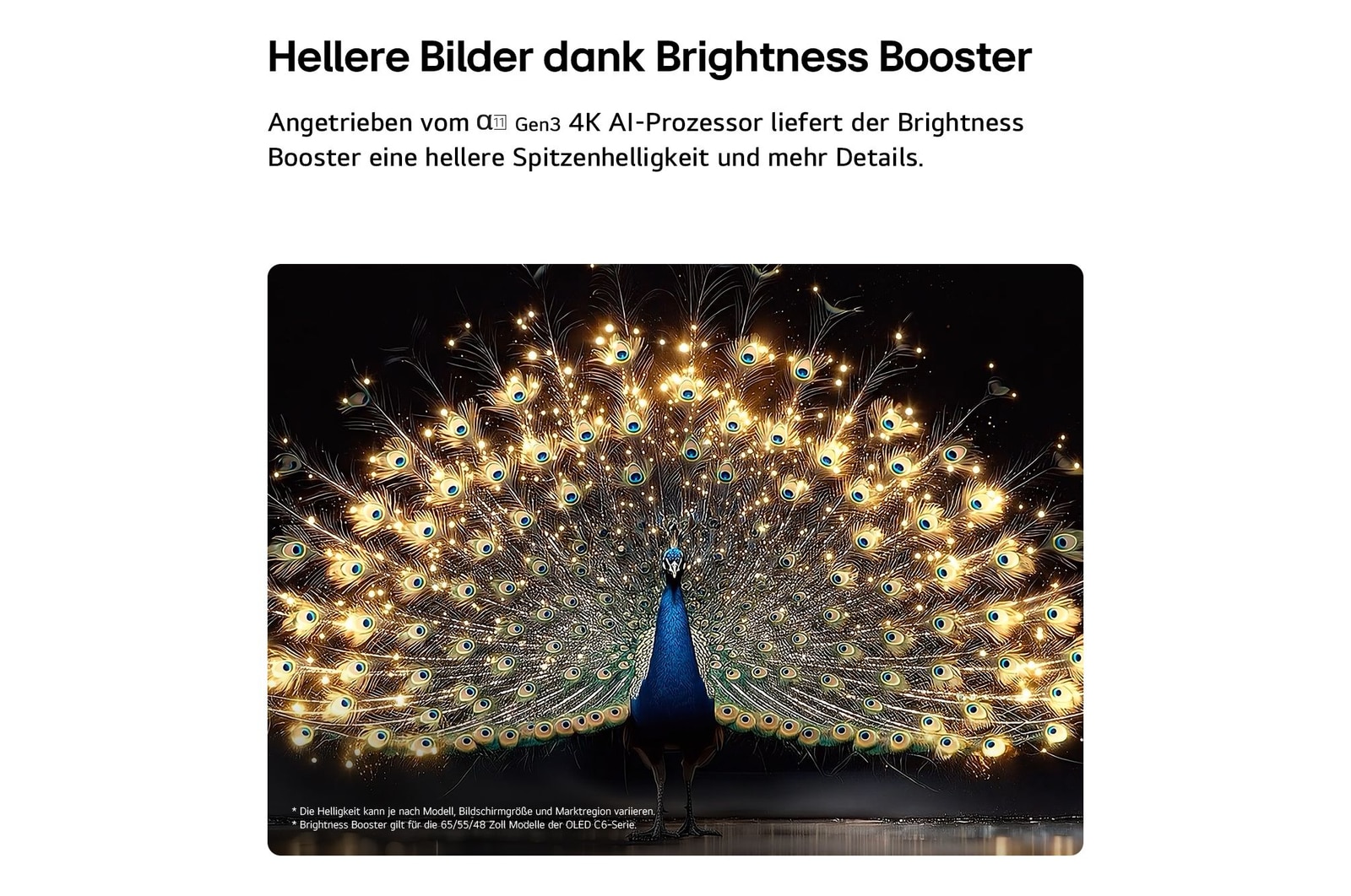 Der LG OLED evo AI C6 mit Hyper Radiant Color Tech für perfektes Schwarz und perfekte Farben, einem 3,2-mal hellerem Display und alpha 11 Gen3 4K AI-Prozessor mit Dual AI Engine.