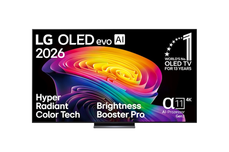 Vorderseite von 83 Zoll LG OLED evo AI C6 4K Smart TV 2026 OLED83C69LB