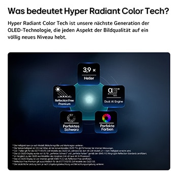 Der LG OLED evo AI G6, gezeigt in Vorder- und Seitenansicht, verfügt über ein 55-Zoll-Display mit einer Bildschirmbreite von 1222 mm, einer Bildschirmhöhe von 703 mm, einer Höhe von 787 mm mit Standfuß, einer Tiefe von 27,2 mm und einer Standfläche von 485 x 263 mm.