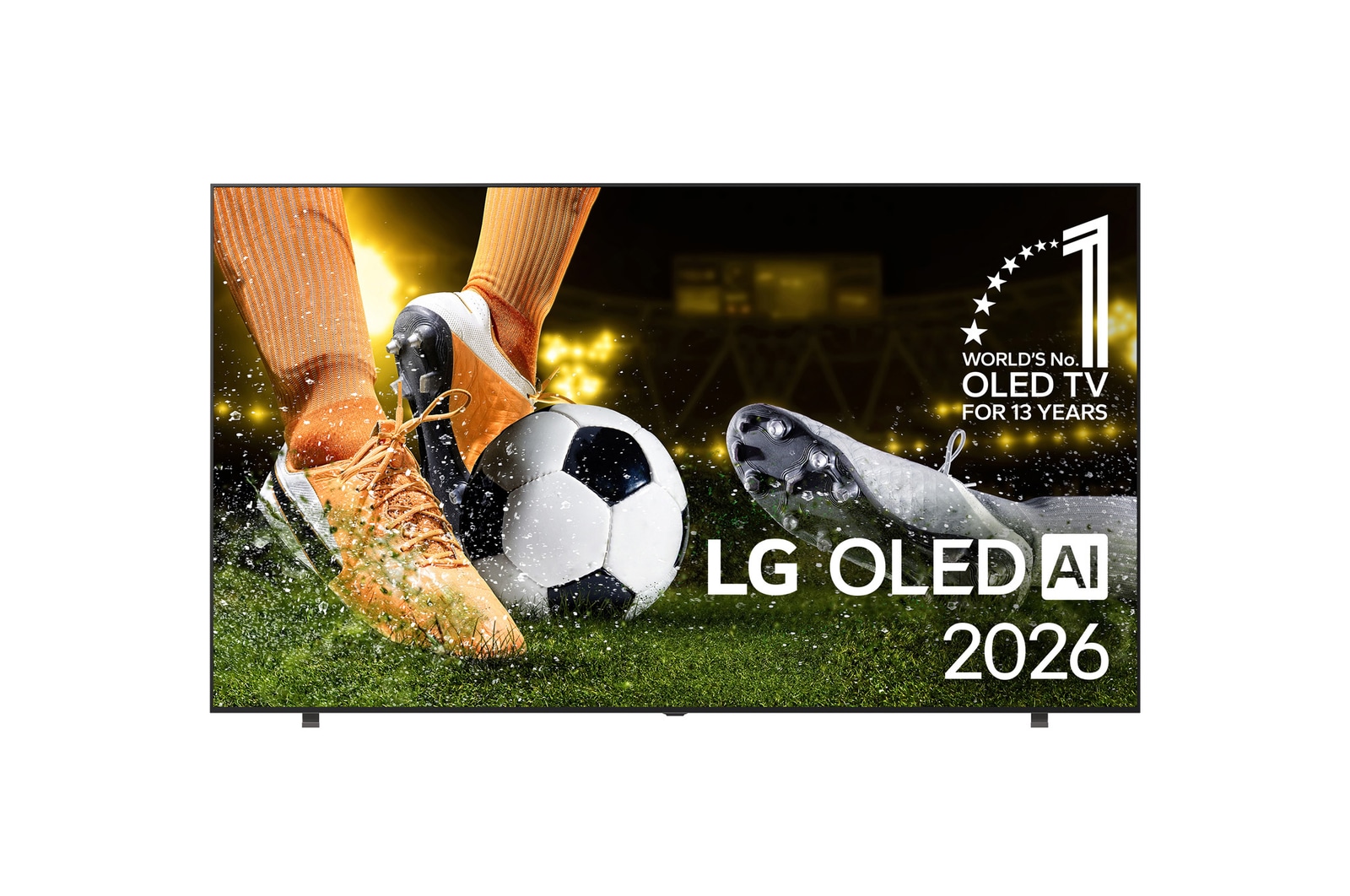 Vorderseite von 65 Zoll LG OLED AI B6E 4K Smart TV 2026 OLED65B6ELC