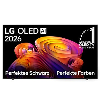 Vorderseite von 83 Zoll LG OLED AI B6E 4K Smart TV 2026 OLED83B6ELB