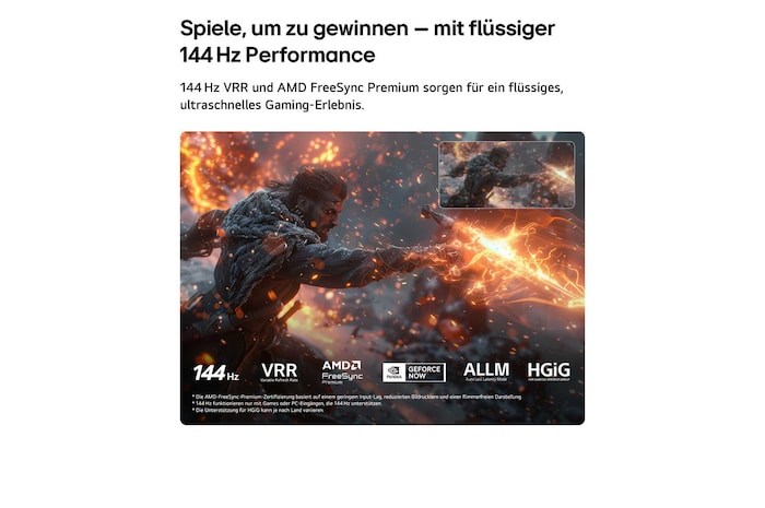 Ein LG QNED evo AI QNED93 Mini LED mit Sportvorschau von AI Concierge zeigt ein Live-Fußballspiel mit einem KI-Panel auf dem Bildschirm. Das Panel zeigt Vorhersagen, Informationen zu Spielern und Daten zur Liga an und verdeutlicht, wie KI das Spielgeschehen analysiert, um Spielergebnisse vorherzusagen. 