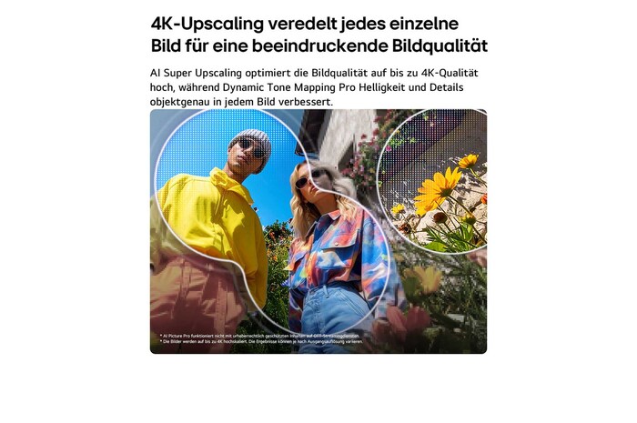 Ein LG QNED evo AI QNED93 Mini LED zeigt AI Hub für die Personalisierung, mit einem AI-Symbol über einer Fernbedienung, umgeben von Labels für Multi AI Search, AI Concierge, AI Voice ID mit My Page, AI Chatbot, AI Picture Wizard und AI Sound Wizard.