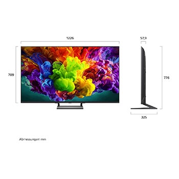 Der alpha 8 Gen2 4K AI Prozessor des LG QNED evo AI QNED93 Mini LED erstrahlt auf einer Leiterplatte. Hervorgehoben ist die KI-Verarbeitungsleistung mit einer um bis zu 40 % schnelleren CPU, einer um 10 % leistungsstärkeren GPU für noch leistungsstärkere Grafik und einem um 20 % höheren Speicherdurchsatz.
