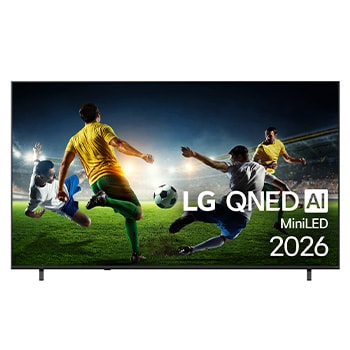 Vorderseite von 85 Zoll LG QNED AI Mini LED QNED70 4K Smart TV 2026 85QNED7EB3A