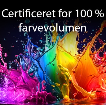 LG QNED AI Mini LED QNED70 med Dynamic QNED Color fylder skærmen med levende, flydende udbrud af flerfarvet, malingslignende bevægelse, som viser forbedrede farveintensitet certificeret til 100 % farvevolumen.