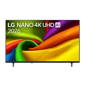 المنظر الأمامي لـ تلفزيون LG NANO 4K UHD AI NU85 Smart TV 2026 الذكي مقاس55 بوصة 55NU850B6LA