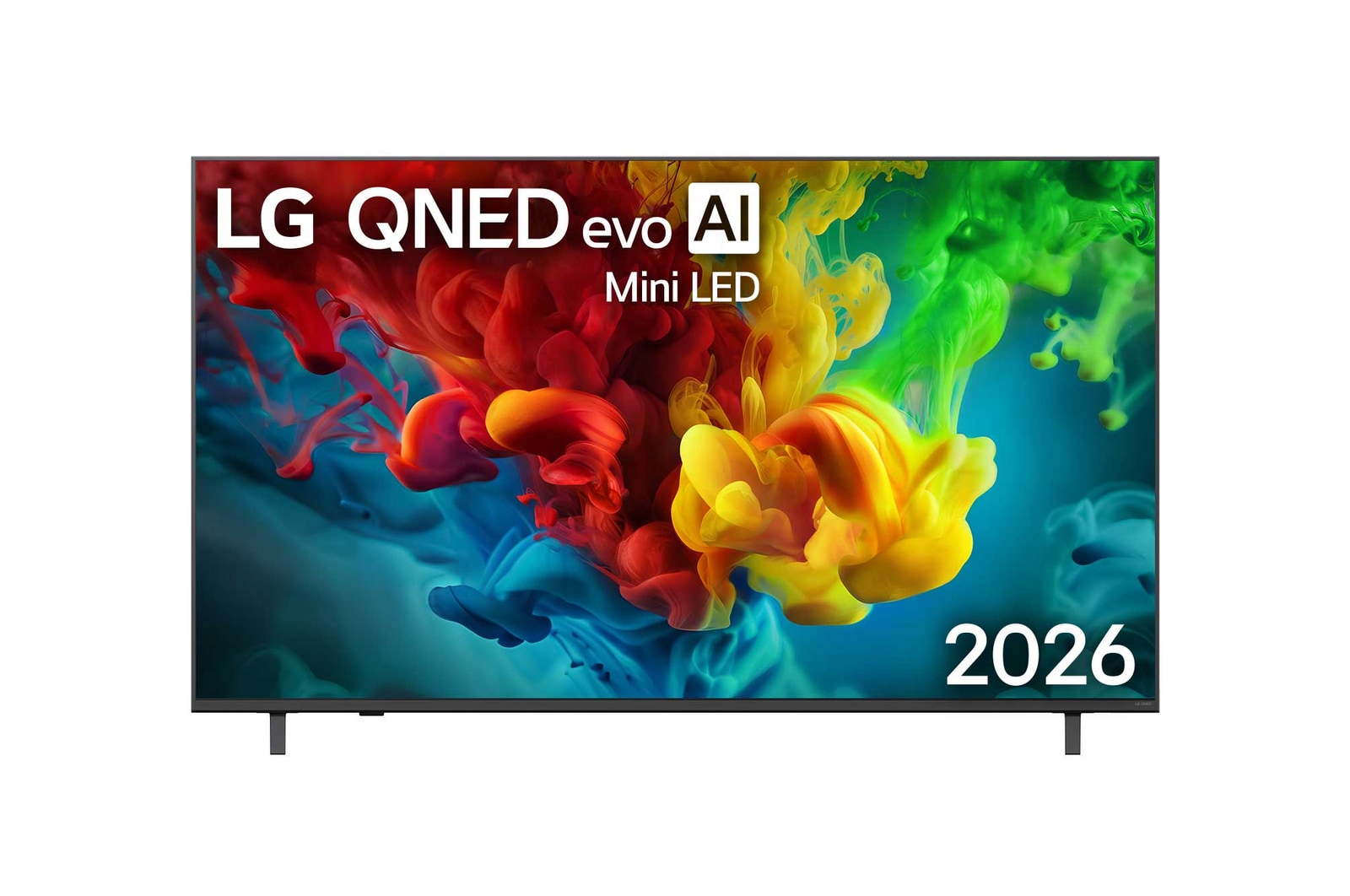 المنظر الأمامي لـ تلفزيون LG QNED evo AI QNED82 Mini LED 4K Smart TV 2026 الذكي مقاس 65بوصة 65QNED84B6T