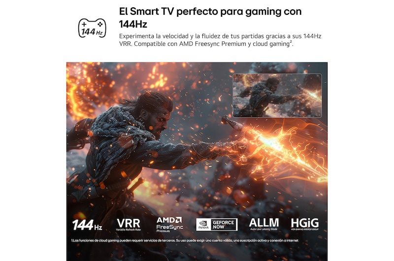 LG NANO 4K UHD AI NU85 Sports Forecast by AI Concierge displays a live soccer match with an on-screen AI panel presenting predictions, game insights, and league data, suggesting how AI analyzes gameplay to forecast match outcomes.