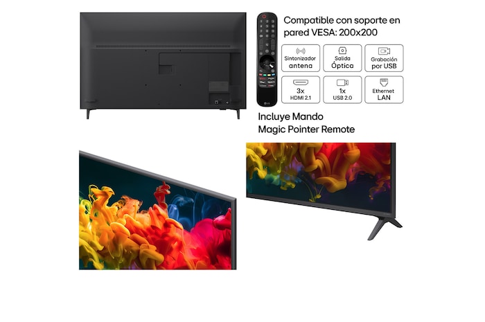 Smart TV LG QNED evo MiniLED AI QNED80 43 pulgadas 4K 2026