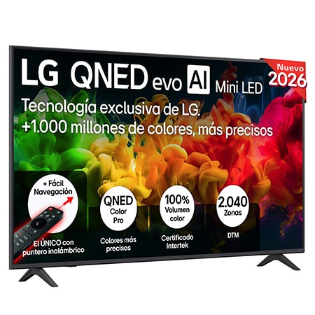Smart TV LG QNED evo MiniLED AI QNED80 50 pulgadas 4K 2026 - 50QNED80B6B | LG ES
