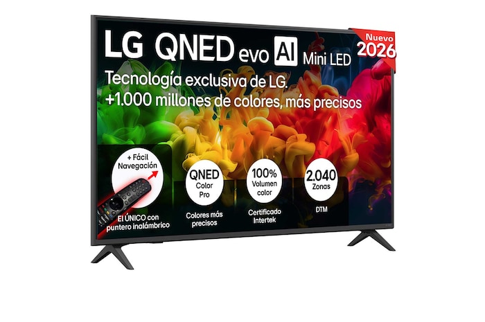 Smart TV LG QNED evo MiniLED AI QNED80 50 pulgadas 4K 2026