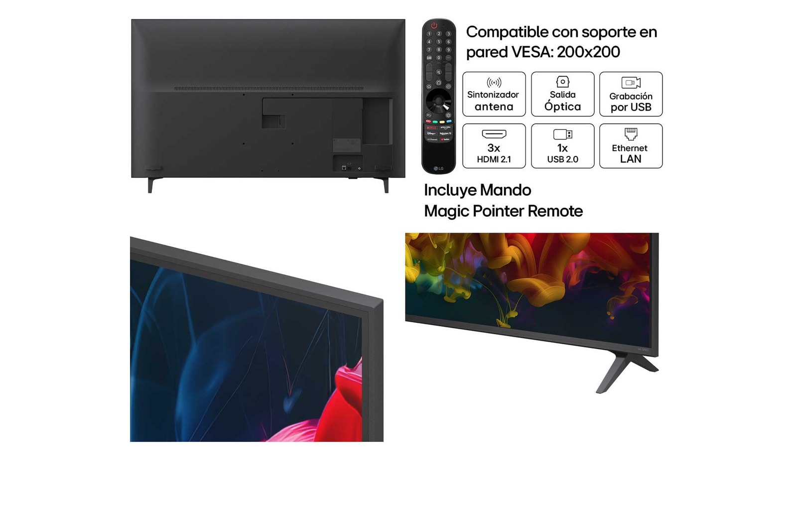Smart TV LG QNED evo MiniLED AI QNED80 50 pulgadas 4K 2026