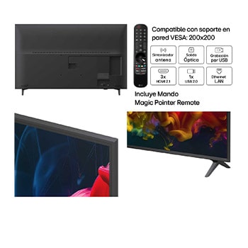Smart TV LG QNED evo MiniLED AI QNED80 50 pulgadas 4K 2026
