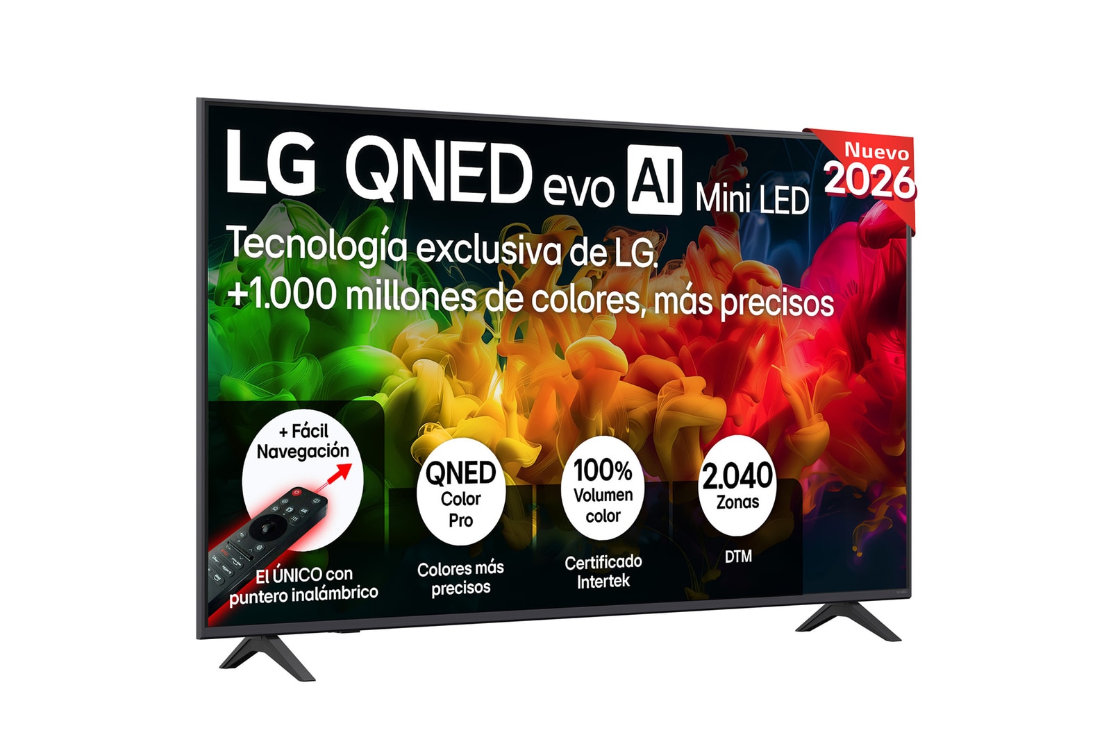 Smart TV LG QNED evo MiniLED AI QNED80 55 pulgadas 4K 2026