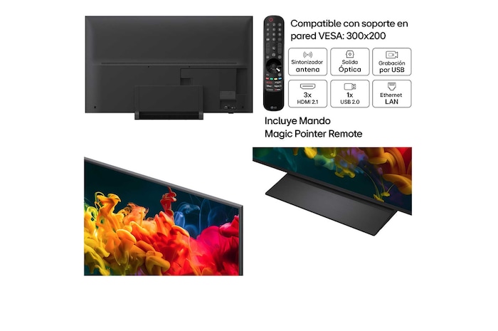 Smart TV LG QNED evo MiniLED AI QNED80 55 pulgadas 4K 2026